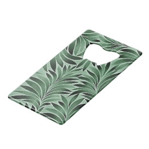 Graceful Leaves Jade And Marine Green Shades