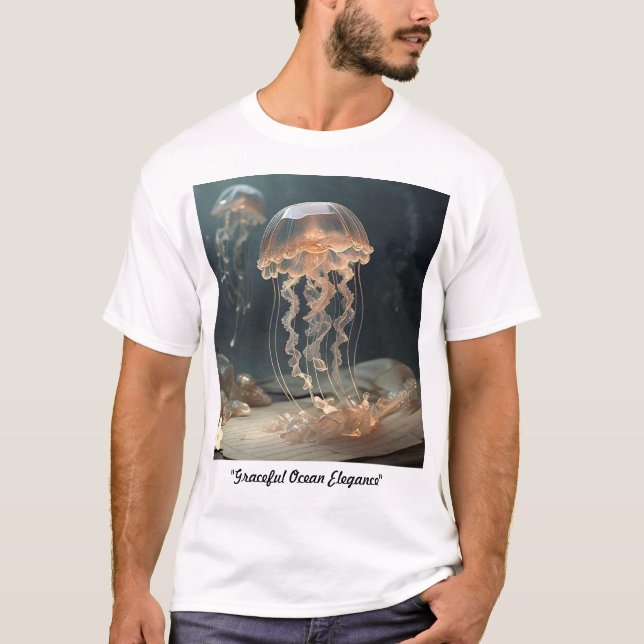 "Graceful Ocean Elegance" T-Shirt (Front)