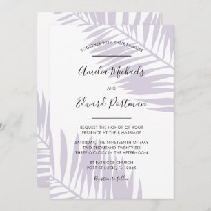 Graceful Palms Wedding Invitation