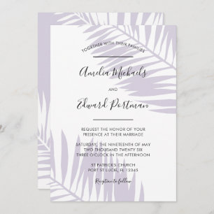 Graceful Palms Wedding Invitation