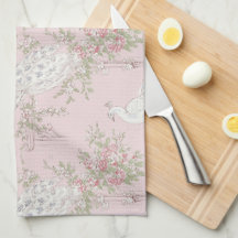 Graceful Peacock ornament  Kitchen Towels