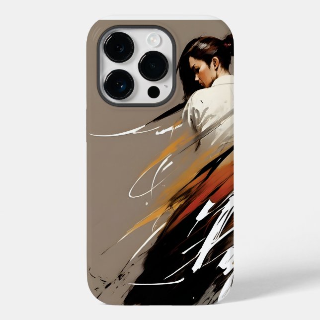 Graceful Power, Female Karate Athlete, Minimalist  Case-Mate iPhone Case (Back)