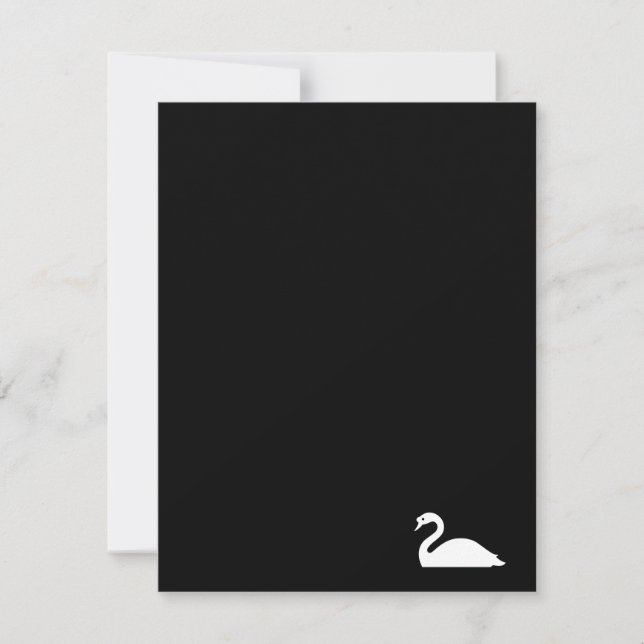 Graceful Pretty White Swan Invitation Invite Party (Front)
