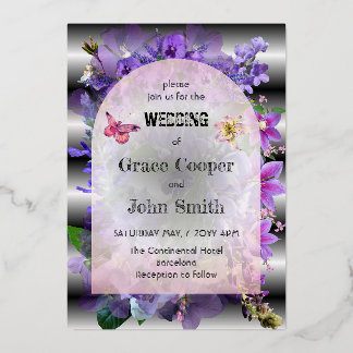 Graceful purple floral wedding 