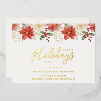 Graceful Red Poinsettia Christmas Wedding TLW26