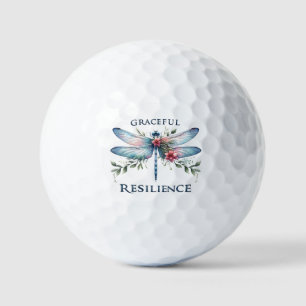 Graceful Resilience - Artistic Dragonfly Golf Balls
