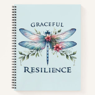 Graceful Resilience - Artistic Dragonfly Notebook