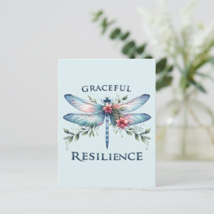 Graceful Resilience - Artistic Dragonfly Postcard