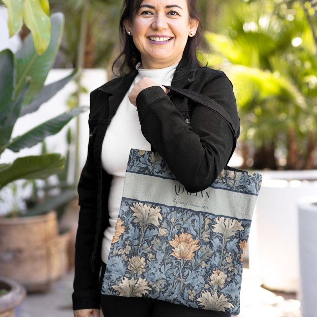 Graceful Retro Flowers Retirement Gifts for Mum Tote Bag (Graceful Retro Flowers Retirement Gifts for Mom)