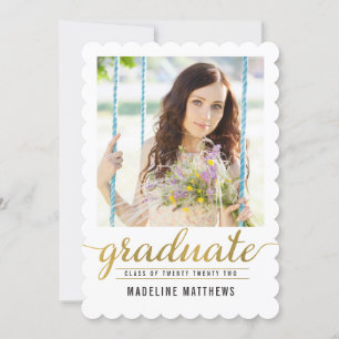 Graceful Script EDITABLE COLOR Graduation Card