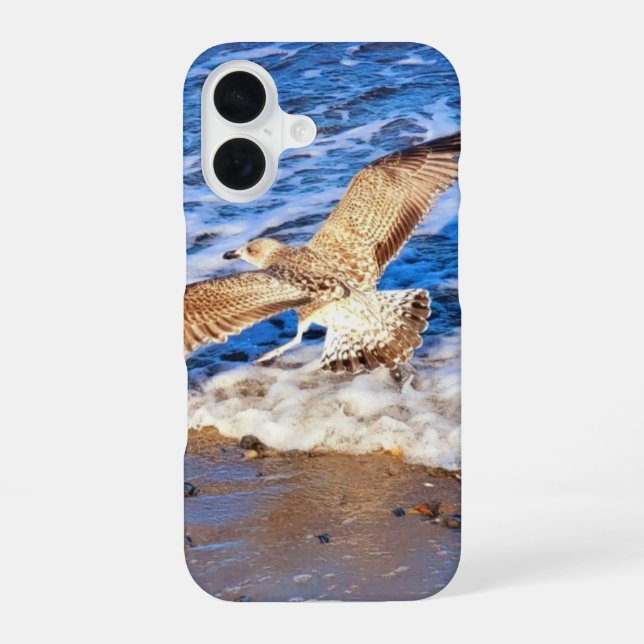 Graceful Seagull Beach Flight iPhone Case (Back)