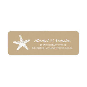 Graceful Starfish Return Address Label
