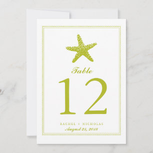 Graceful Starfish Table Number