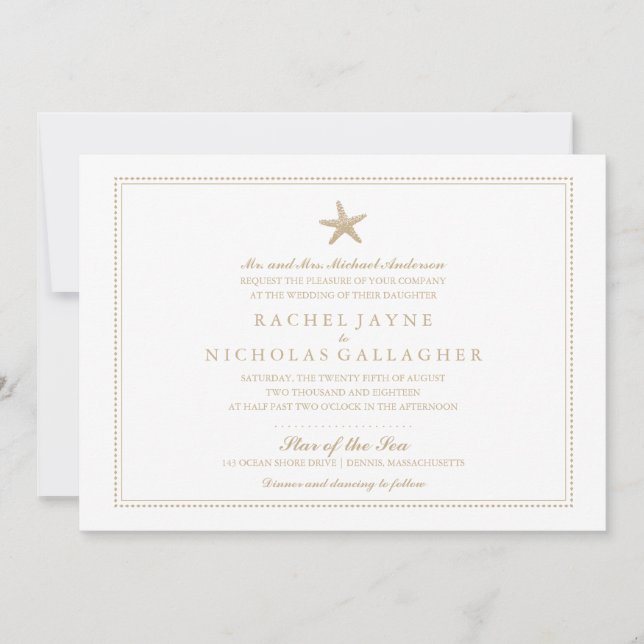 Graceful Starfish | Wedding Invitation (Front)