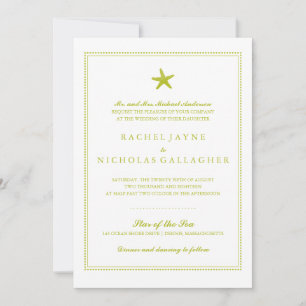 Graceful Starfish   Wedding Invitation