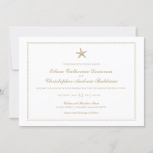 Graceful Starfish   Wedding Invitation