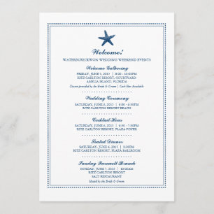 Graceful Starfish   Wedding Program