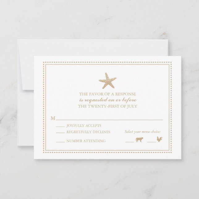 Graceful Starfish | Wedding RSVP (Front)