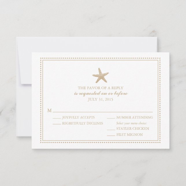 Graceful Starfish | Wedding RSVP (Front)