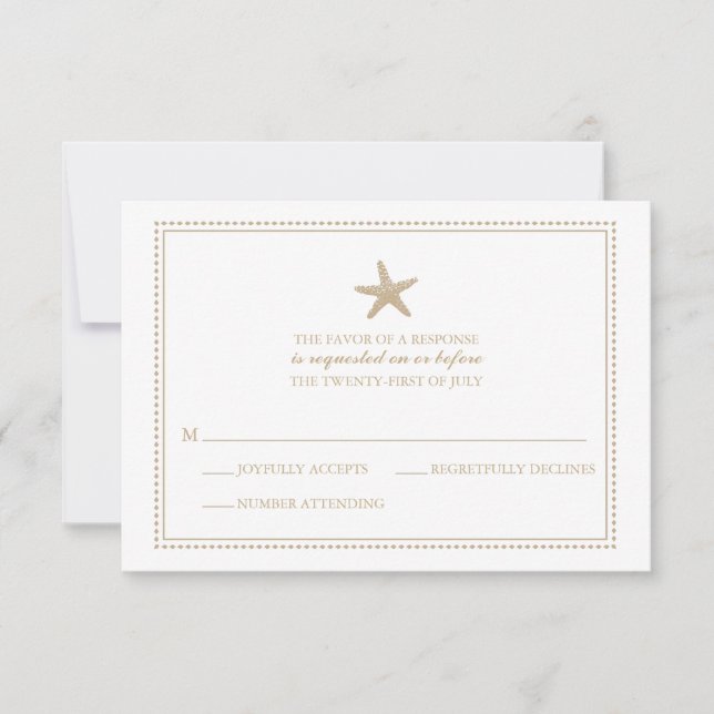 Graceful Starfish | Wedding RSVP (Front)