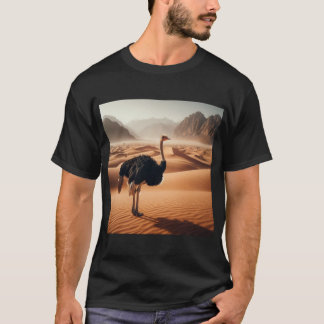 Graceful Stride - Ostrich Elegance T-Shirt