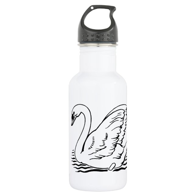 Graceful Swan 532 Ml Water Bottle (Front)