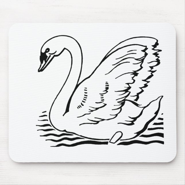 Graceful Swan Mouse Pad (Front)