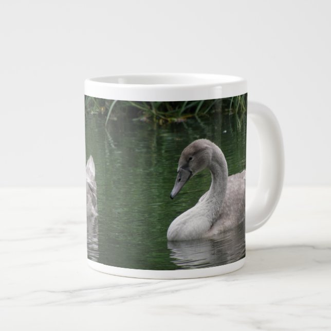Graceful Swan on the Water Mug (Front Right)
