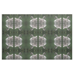 Graceful Swan on the Water Patterned Animal Fabric