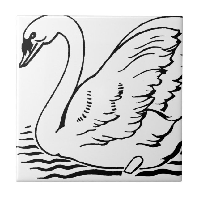 Graceful Swan Tile (Front)
