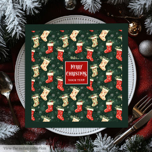 Graceful Watercolor Personalized Holiday Napkins