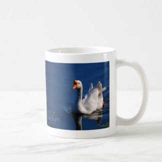 Graceful white goose mug