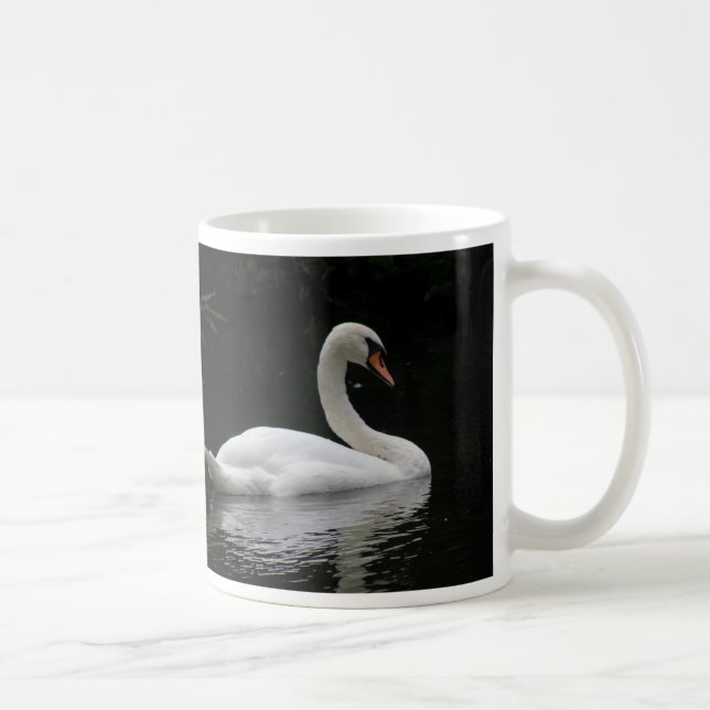 Graceful White Swan Mug (Right)