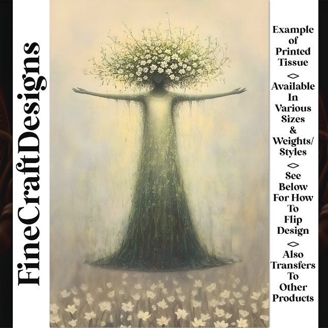 Gracefull Spiritual Nature Spirit V1 Decoupage Tissue Paper (Creator Uploaded)