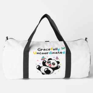 Gracefully Uncoordinated Cute Panda Duffle Bag
