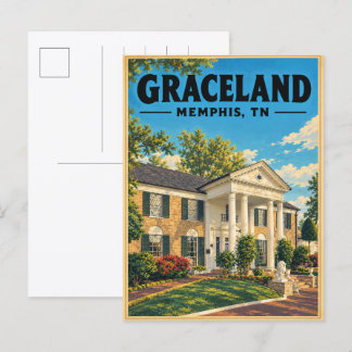 Graceland Memphis Tennessee Vintage Travel gifts Postcard