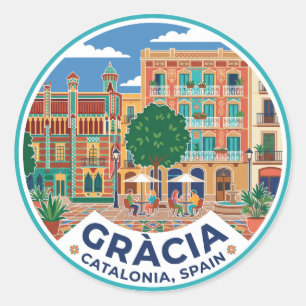 Gràcia Spain Classic Round Sticker