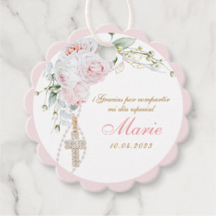 ¡Gracias Bautizo Niña Favour Tags