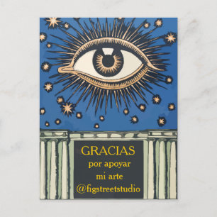 Gracias, Big Eye, change text Postcard
