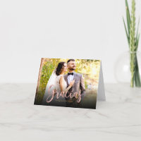 Gracias Cute Photo Wedding Spanish Thank You