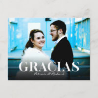 Gracias Modern Font Wedding Thank You Foto