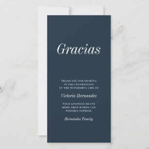 Gracias Modern Typography Memorial Thank You