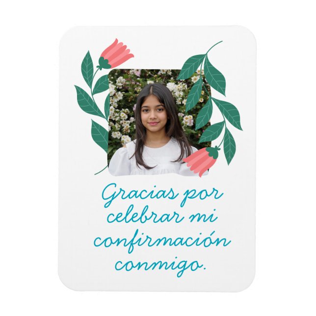 Gracias por Celebrar Mi Confirmación con Foto  Magnet (Vertical)