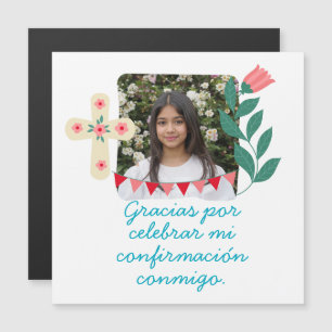 Gracias por Celebrar Mi Confirmación con Foto  Magnetic Invitation