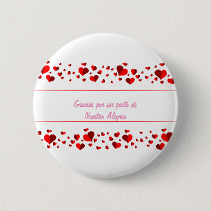 Gracias por ser parte de nuestra alegria  6 cm round badge