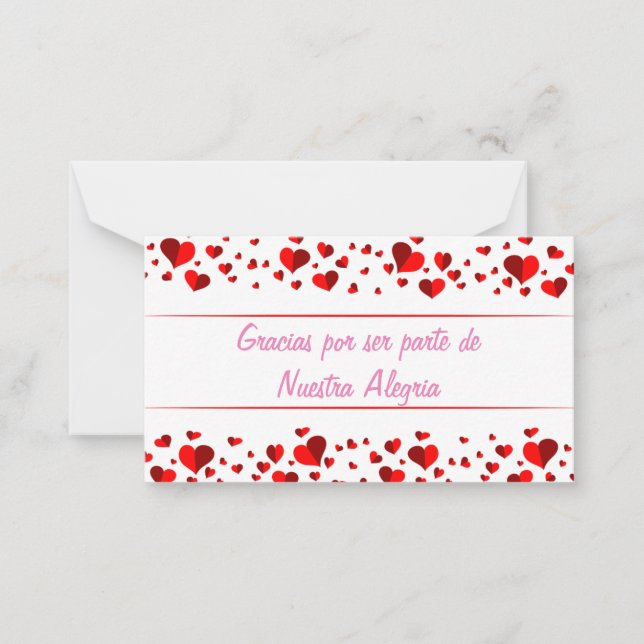 Gracias por ser parte de Nuestra Alegria Card (Front)