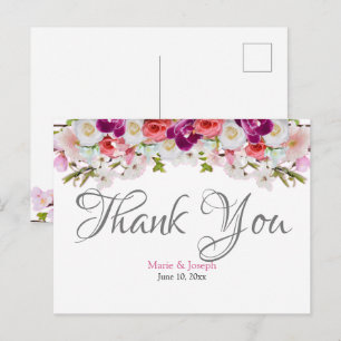 Gracias Postcard - Floral01