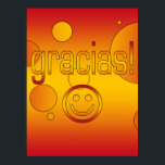 Gracias! Spain Flag Colours Pop Art Poster<br><div class="desc">A Spanish gift to say thank you: a pop art celebration of the Flag Colours of Spain.

Un Regalo español: decís gracias. El Arte Pop y los colores de la bandera España.</div>