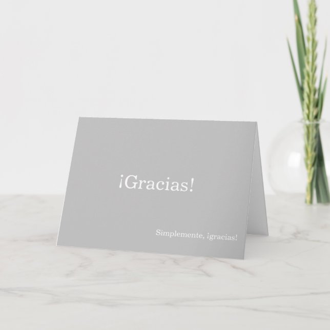 Gracias Thank You Card in Spanish (Front)