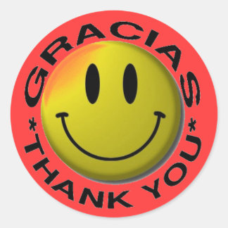 Gracias Thank You Classic Round Sticker